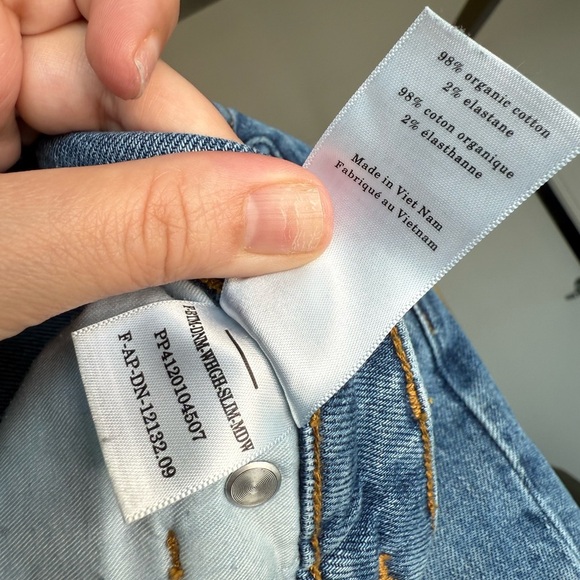 Everlane “The Way High Slim” Jeans Size 27 Crop Light Blue Straight Leg Denim - Picture 5 of 5